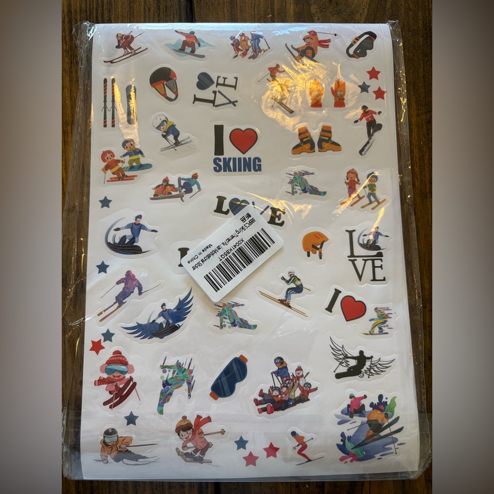 Skiing Sticker Sheets